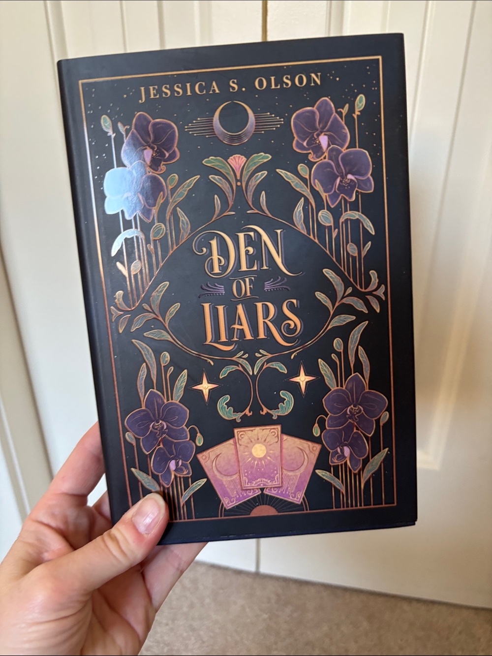 Den of Liars Decorative Hardcover - Black with Purple & Gold Foil